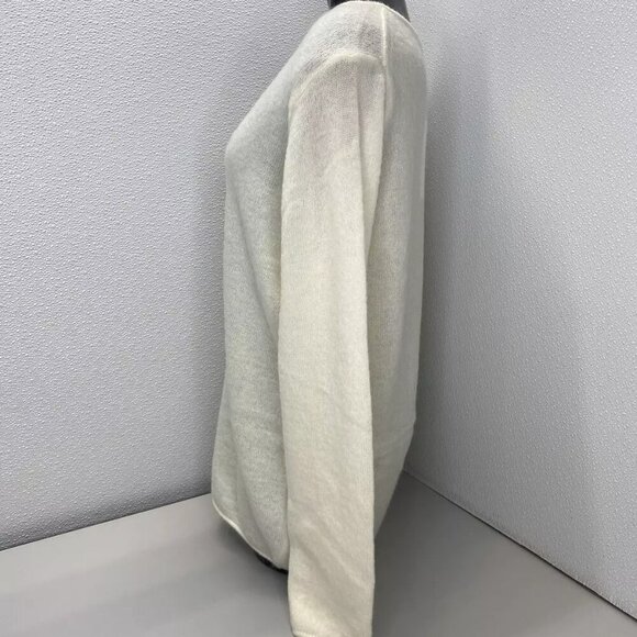 NEW MALENE BIRGER Womens Sweater Ivory Size XS Rhila V-Neck Pullover Long Sleeve - Picture 4 of 11